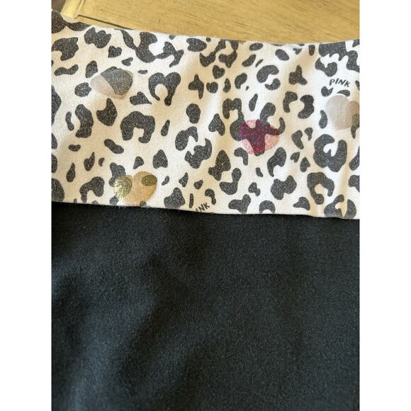 Y2K Victoria Secret Fold Over Leggings Cheetah Yoga Flare Leg Pant Women Large - Picture 12 of 16
